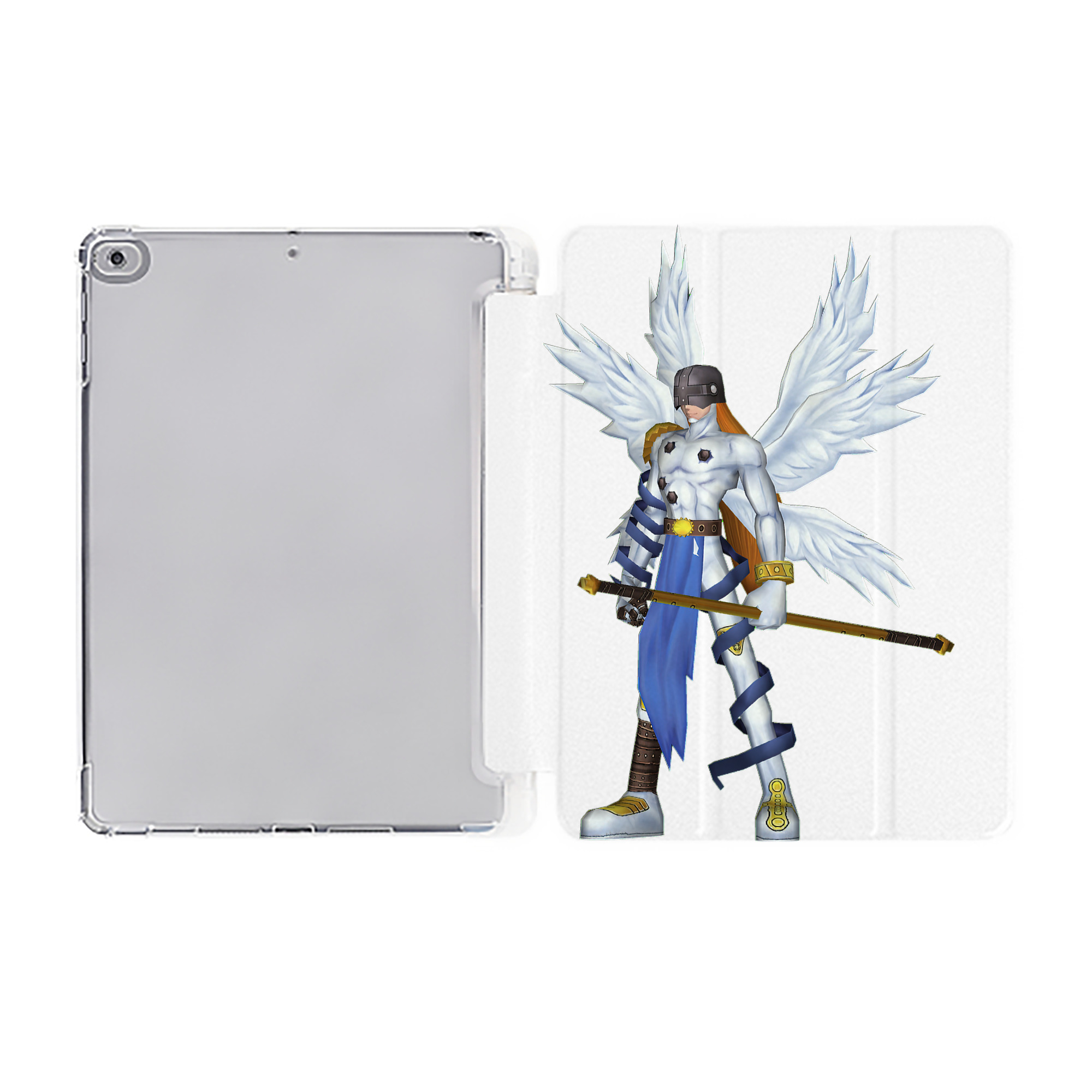 （画像用） Digimon デジタルモンスター/デジモン IPad ケース ペン収納付き 三つ折りスタンド PUレザー×シリコン 対応機種9.5/10.5/10.9インチ